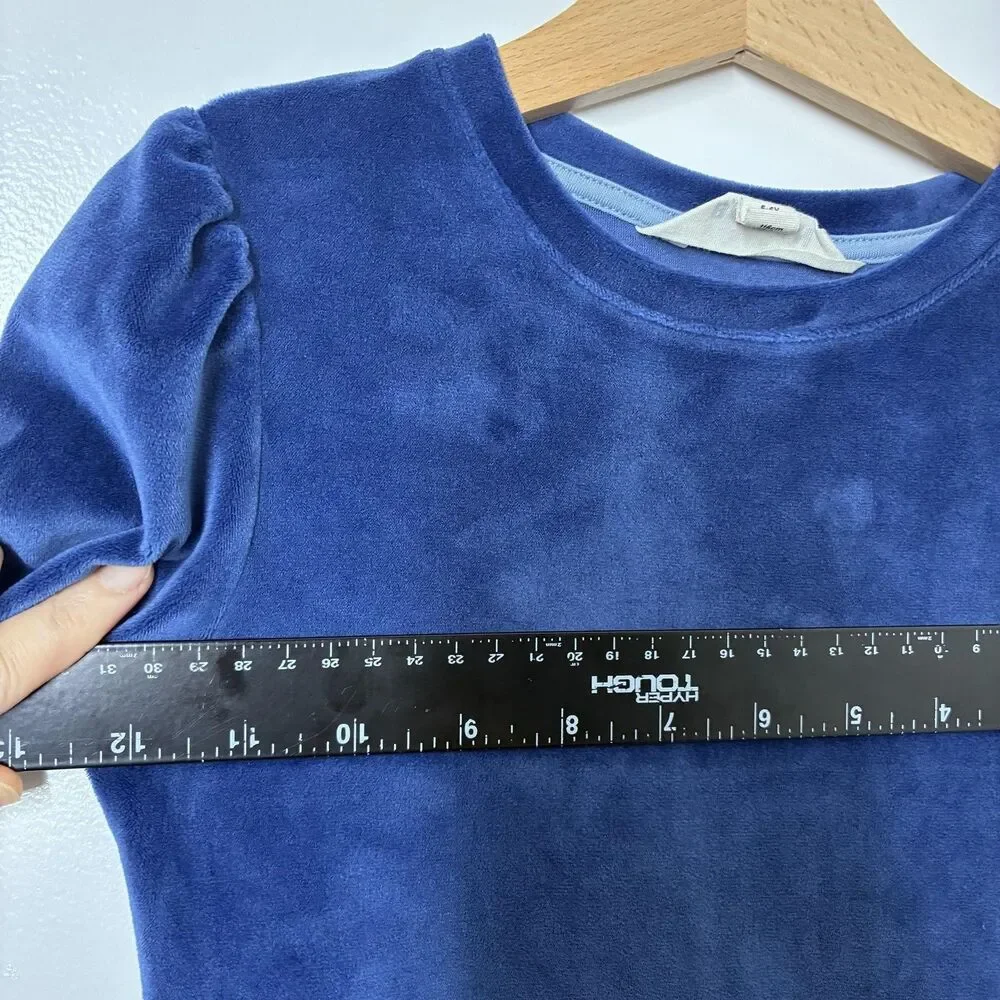 Mini Boden Dress Girls 5-6Y Multicolor Velour Colorblock Fit & Flare Party
